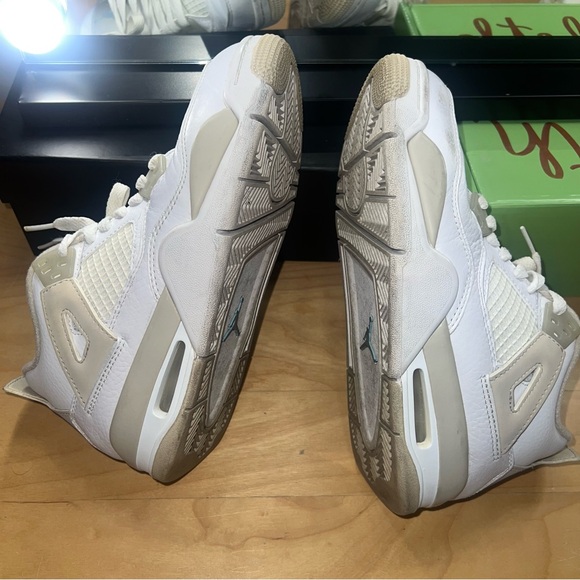Air Jordan 4 retro GG white/sand color size 5Y - Picture 9 of 12